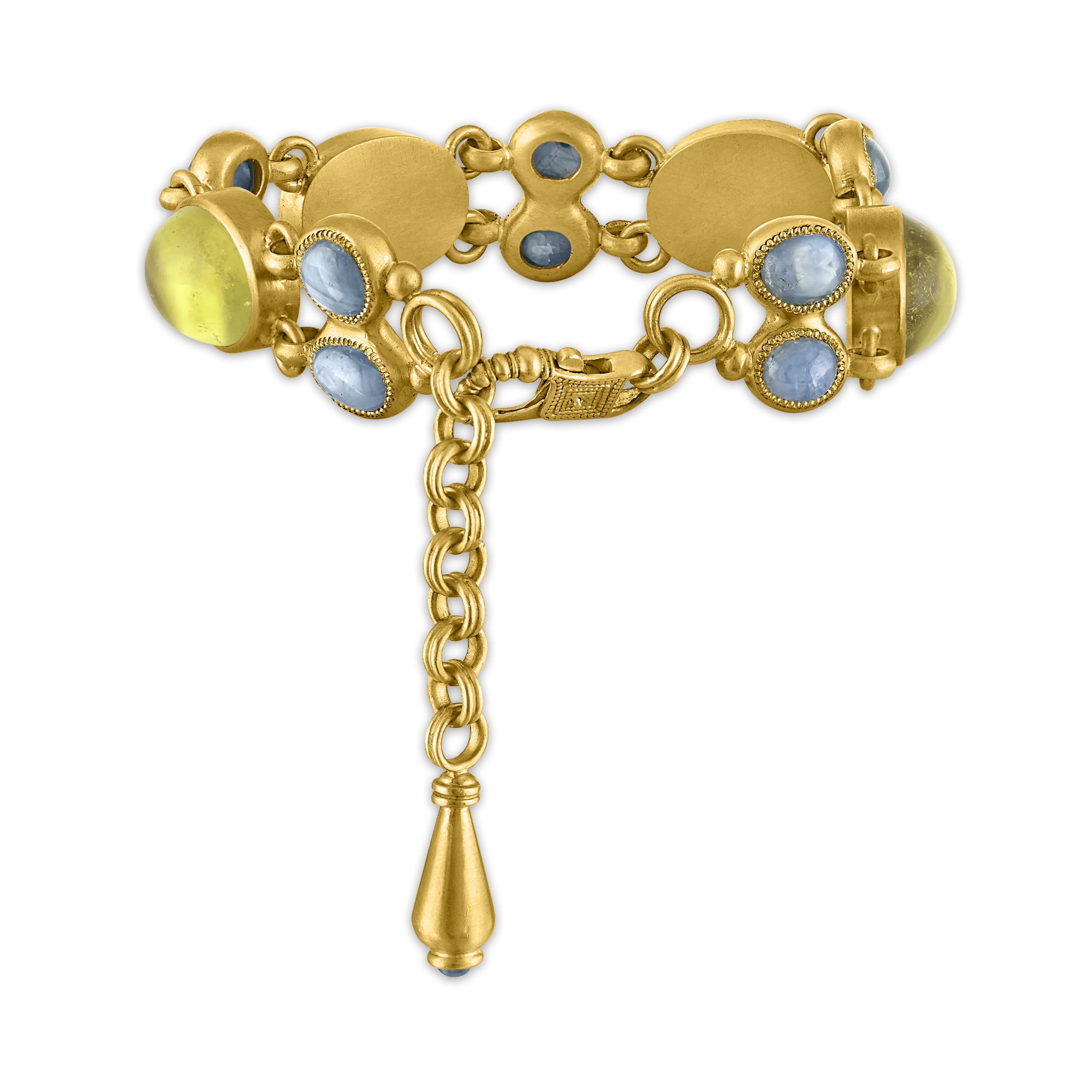 Hemera and Nyx Star Sapphire and Golden Beryl Bracelet