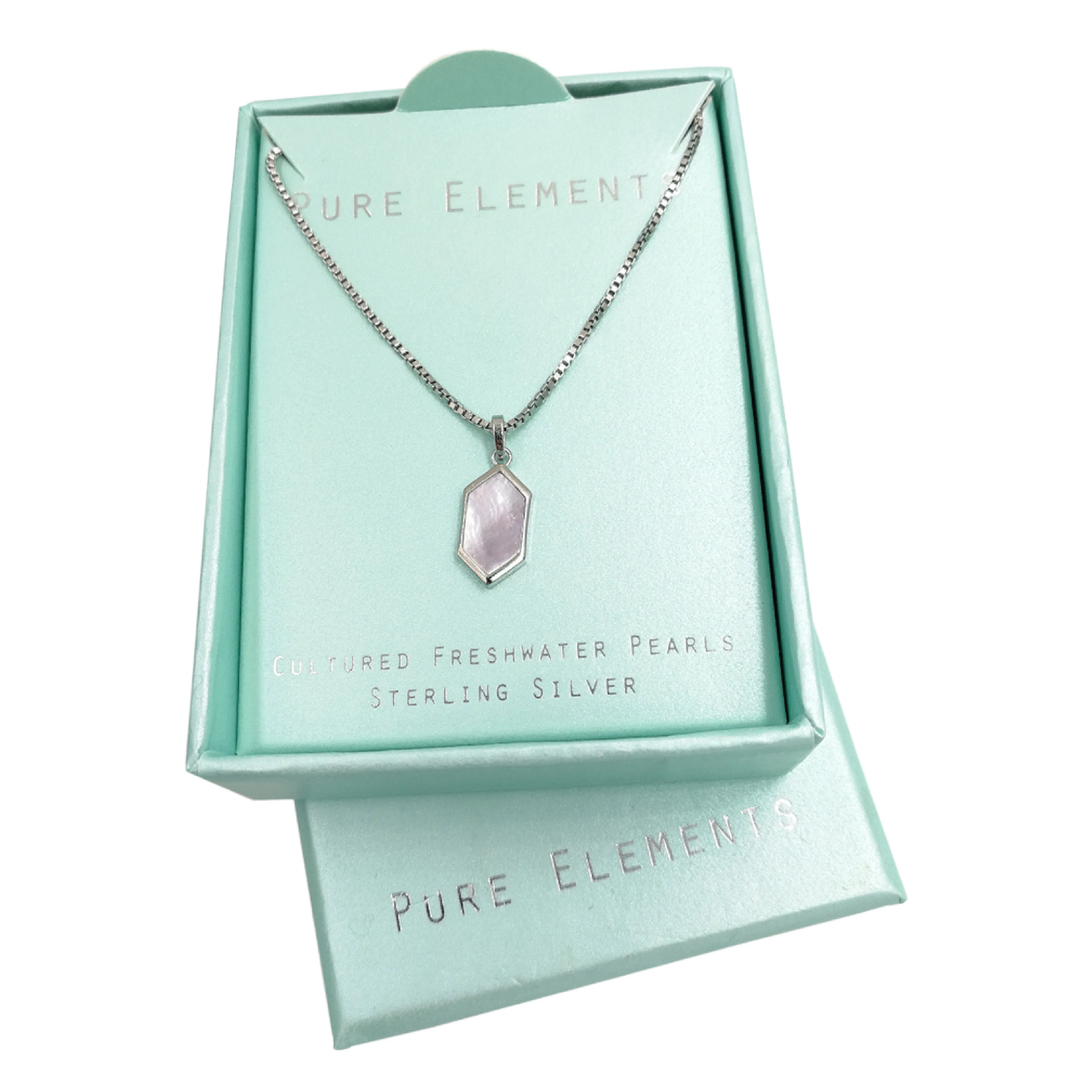 HEXAGON MOTHER OF PEARL PENDANT