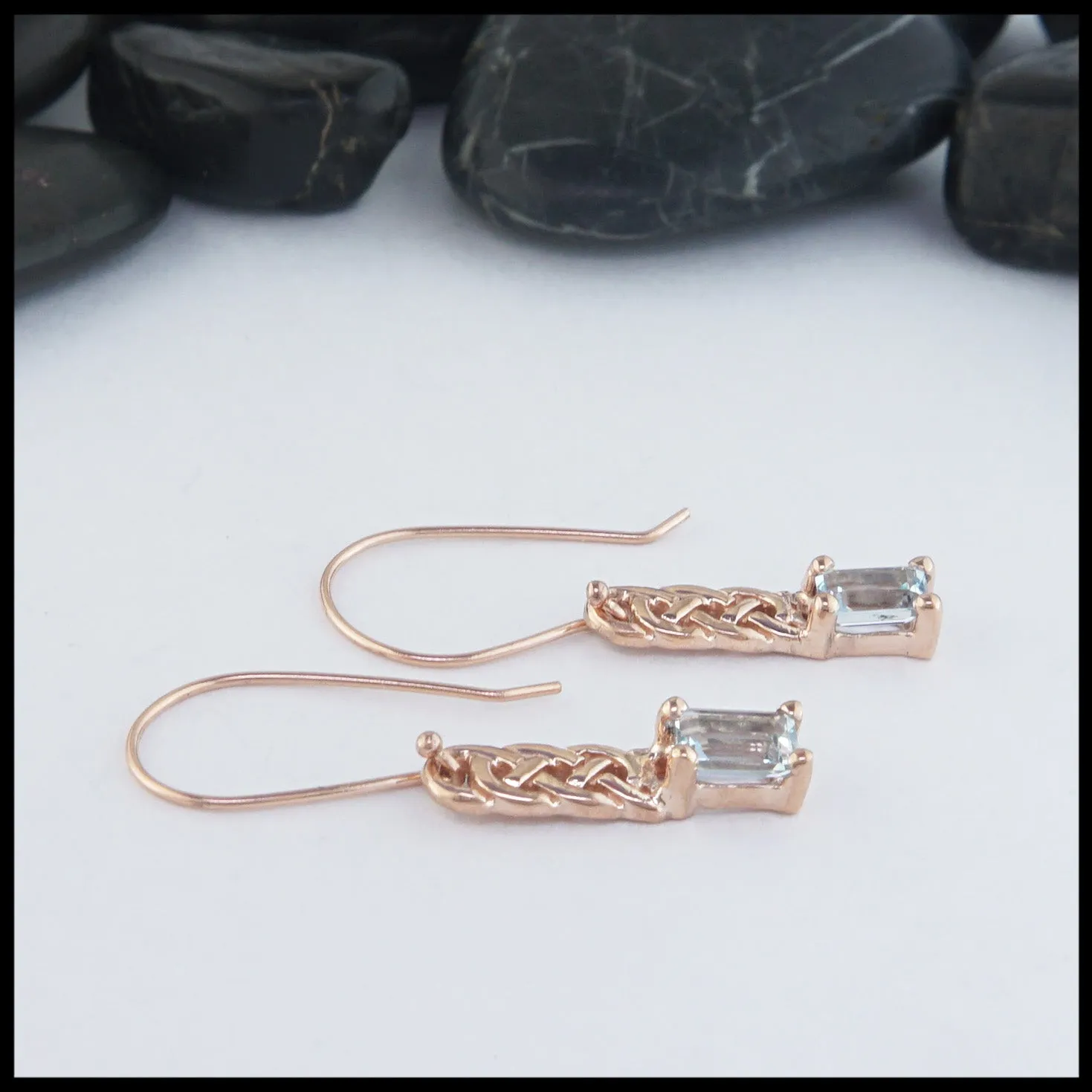 Josephine's Knot Pendant and Earring Set in Rose Gold