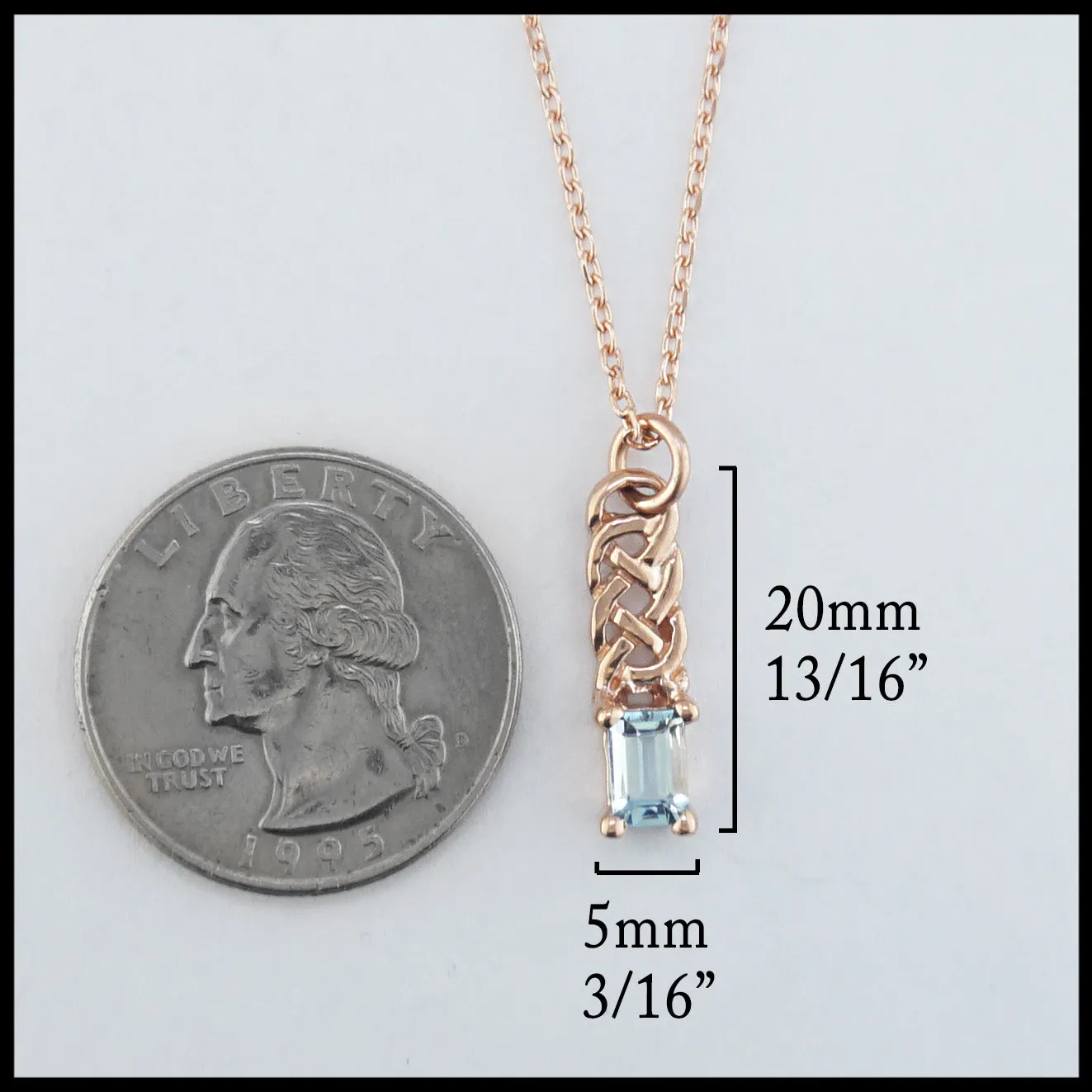 Josephine's Knot Pendant and Earring Set in Rose Gold