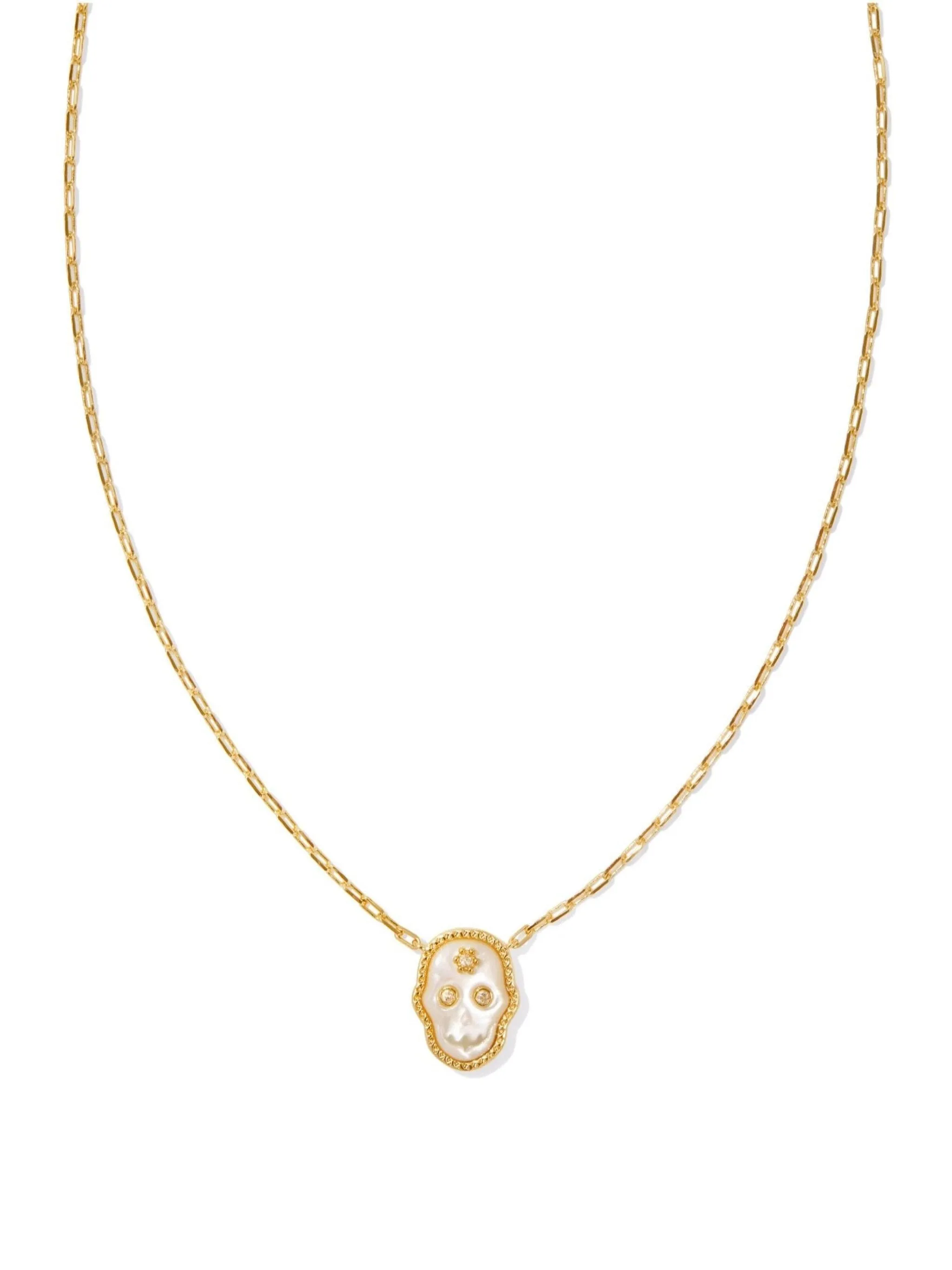 Kendra Scott Skeleton Necklace - Gold Ivory Mop