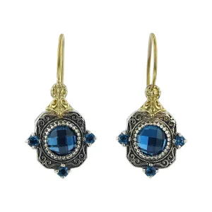 Konstantino Blue Topaz Drop Earrings