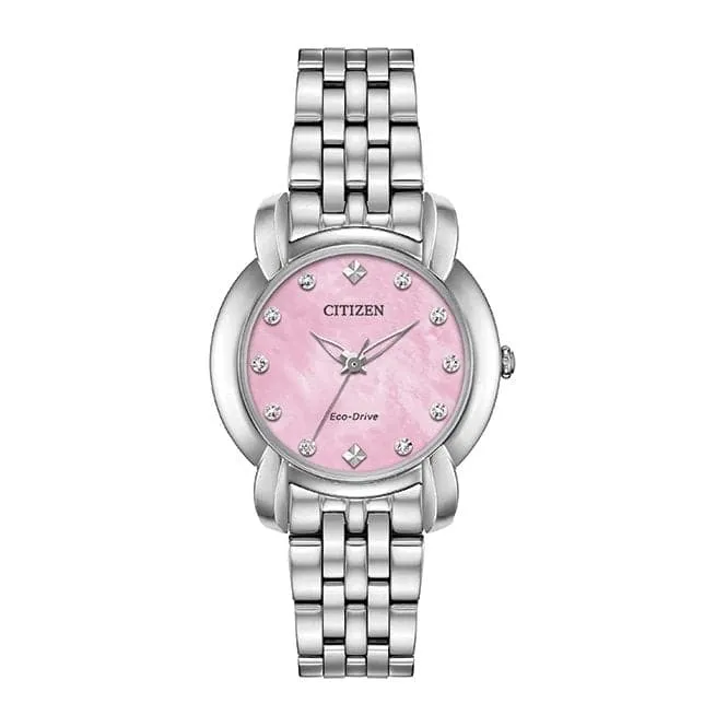 Ladies Eco-Drive Diamond Dial DC Watch EM0710-54Y