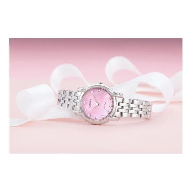 Ladies Eco-Drive Diamond Dial DC Watch EM0710-54Y