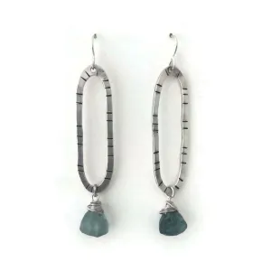 Long Sterling and Gemstone Earrings E253 by Joanna Craft Jewelry Design