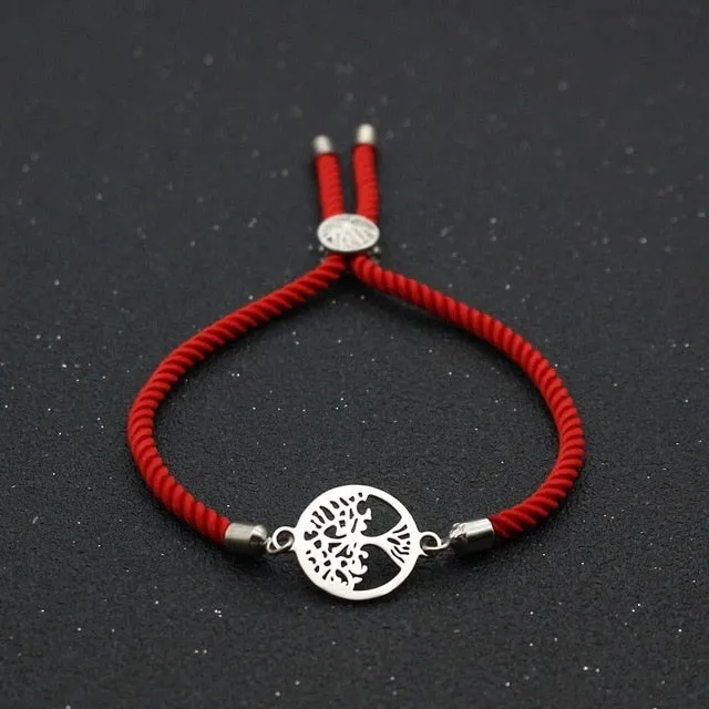Lucky Rope Friendship Tree of Life Bracelet Charm Matching Bracelet