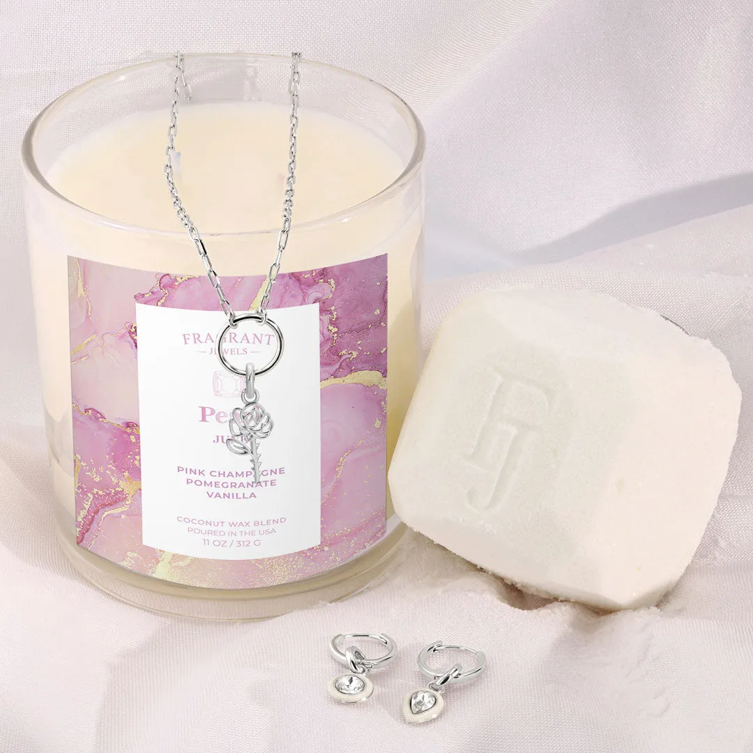 March Aquamarine Birthstone Charm - Jewel Candle