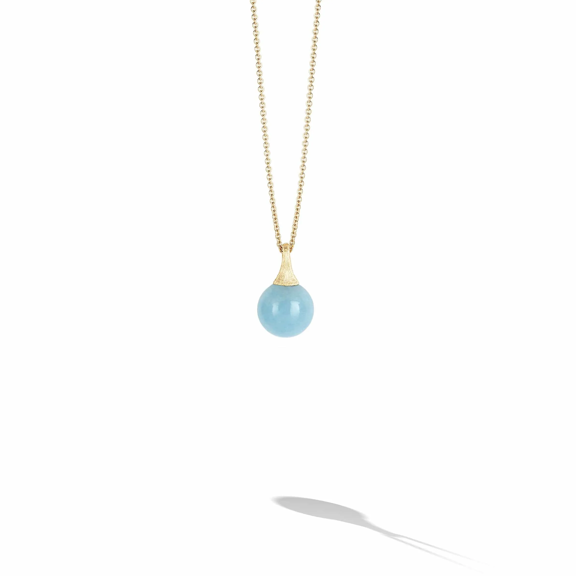 Marco Bicego Africa 18K Yellow Gold Aquamarine Bead Necklace