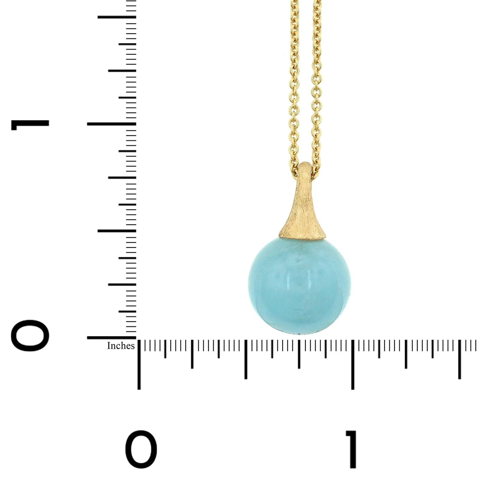 Marco Bicego Africa 18K Yellow Gold Aquamarine Bead Necklace