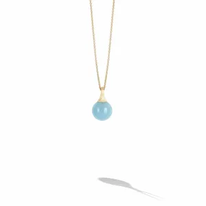 Marco Bicego Africa 18K Yellow Gold Aquamarine Bead Necklace