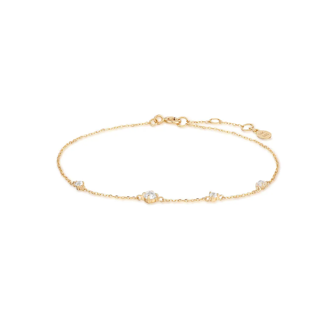 MATILDA | Rose Cut White Sapphire Bracelet