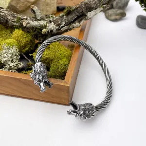 Men's Wolfhound Stainless Steel Cuff