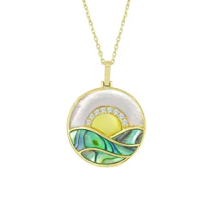 Multi-Stone Sunset Necklace
