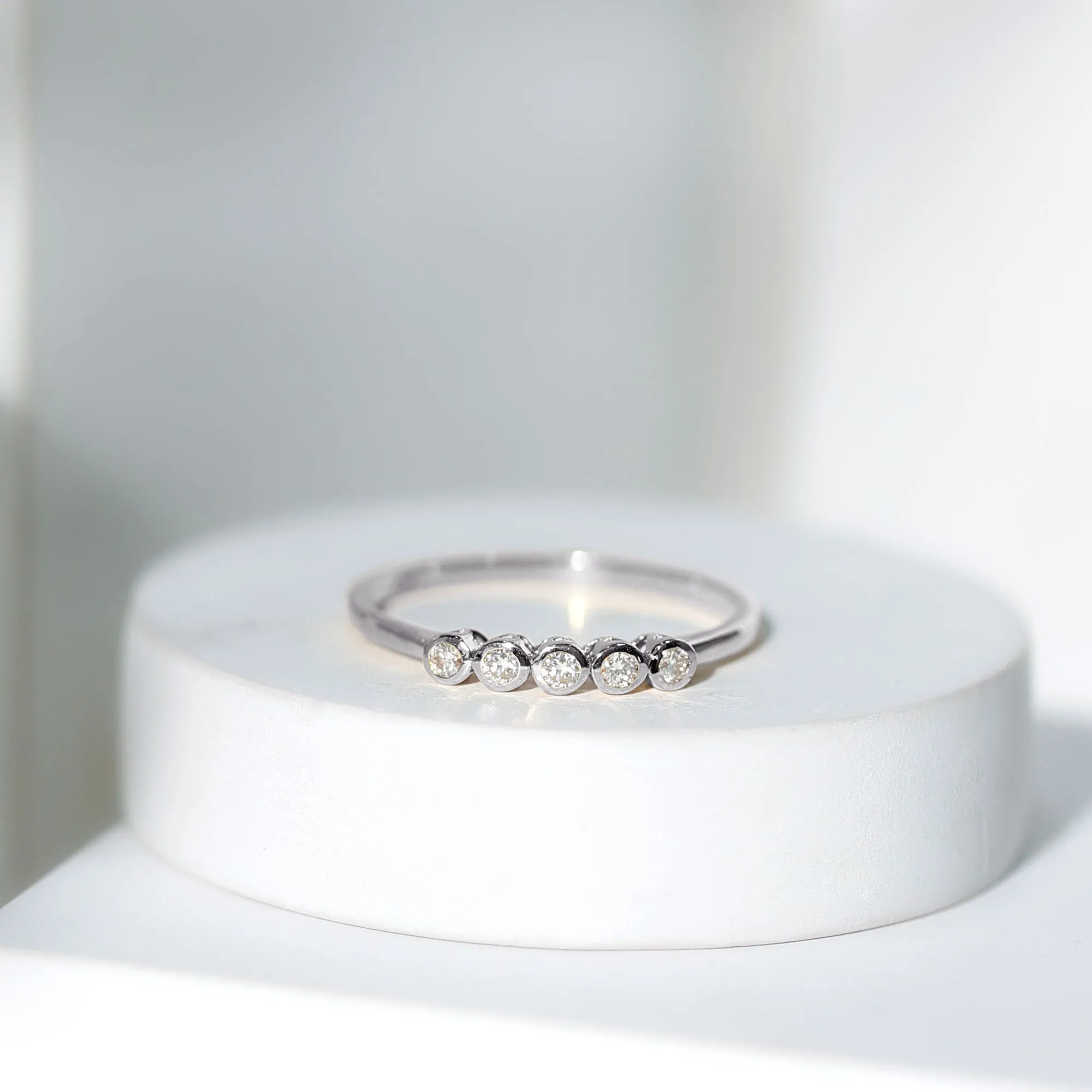 Natural Diamond Five Stone Promise Ring