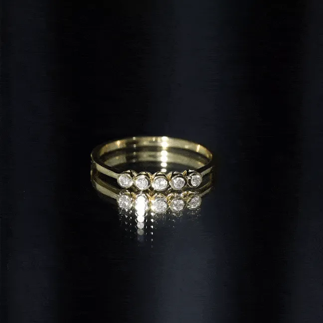 Natural Diamond Five Stone Promise Ring