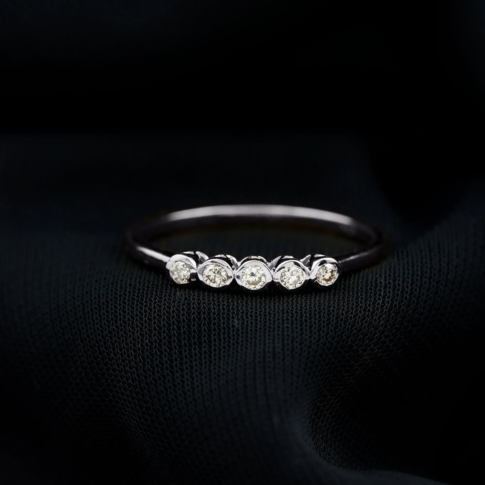 Natural Diamond Five Stone Promise Ring
