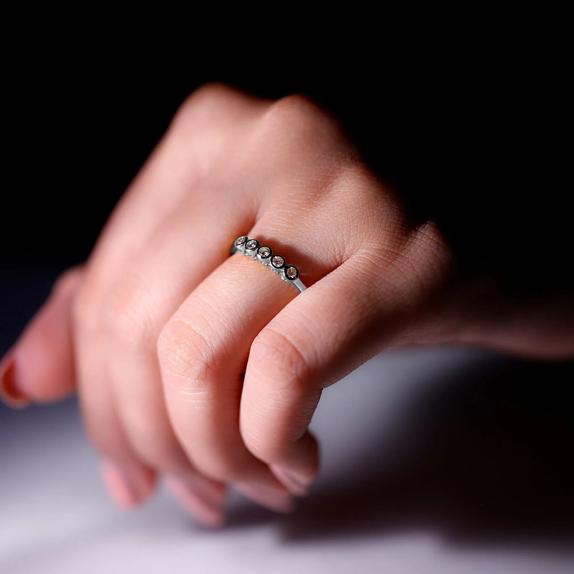 Natural Diamond Five Stone Promise Ring