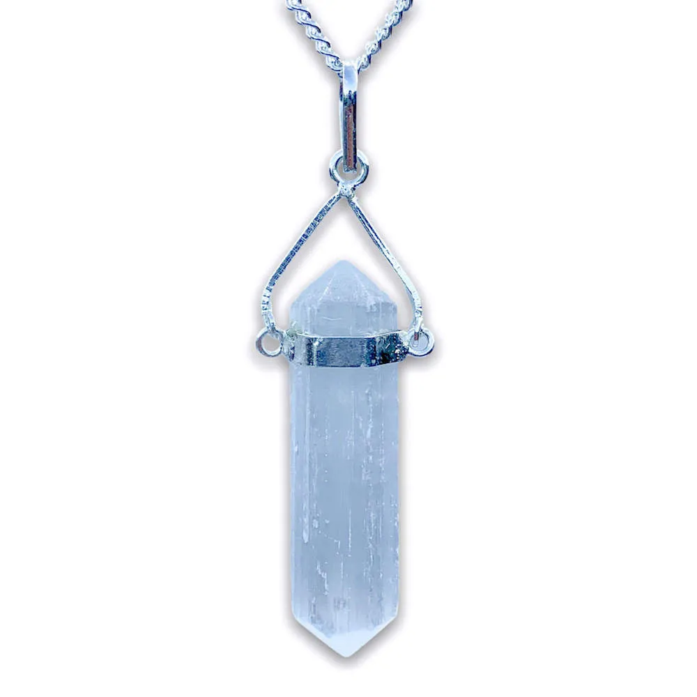 Natural Double Point Crystal Necklace