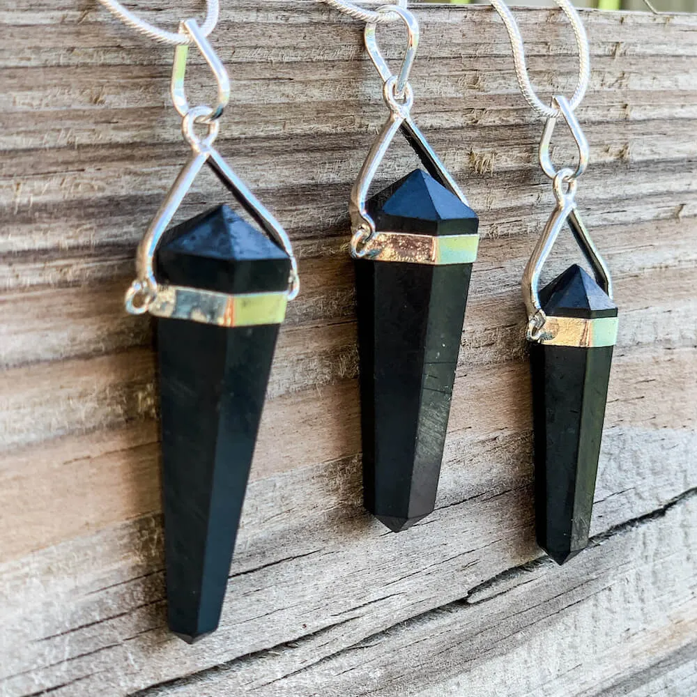 Natural Double Point Crystal Necklace