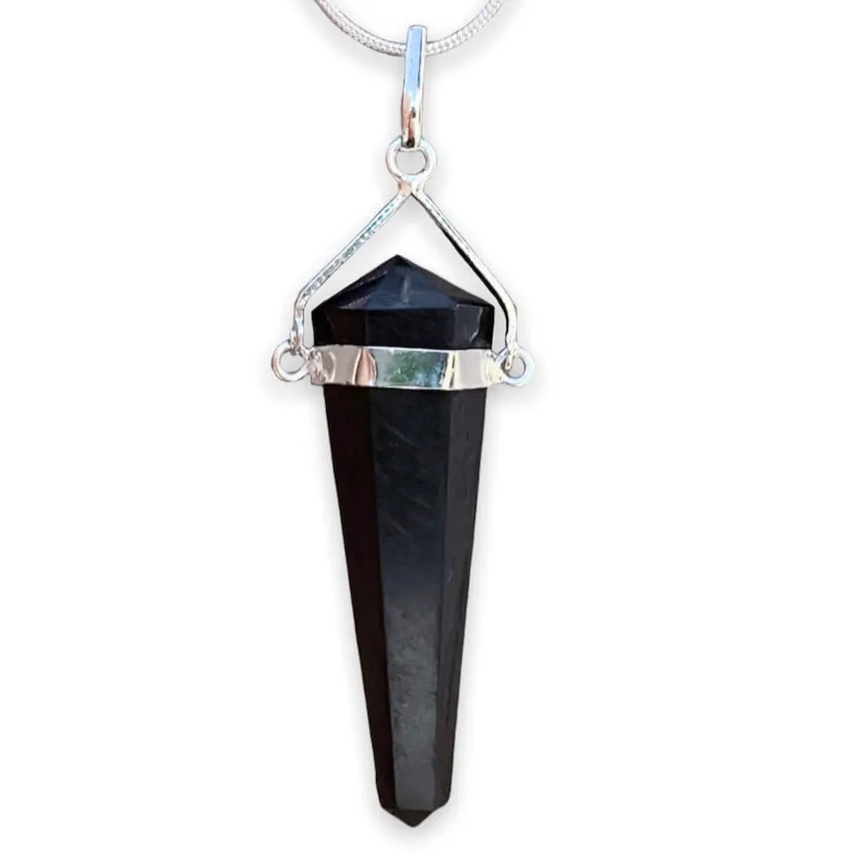 Natural Double Point Crystal Necklace