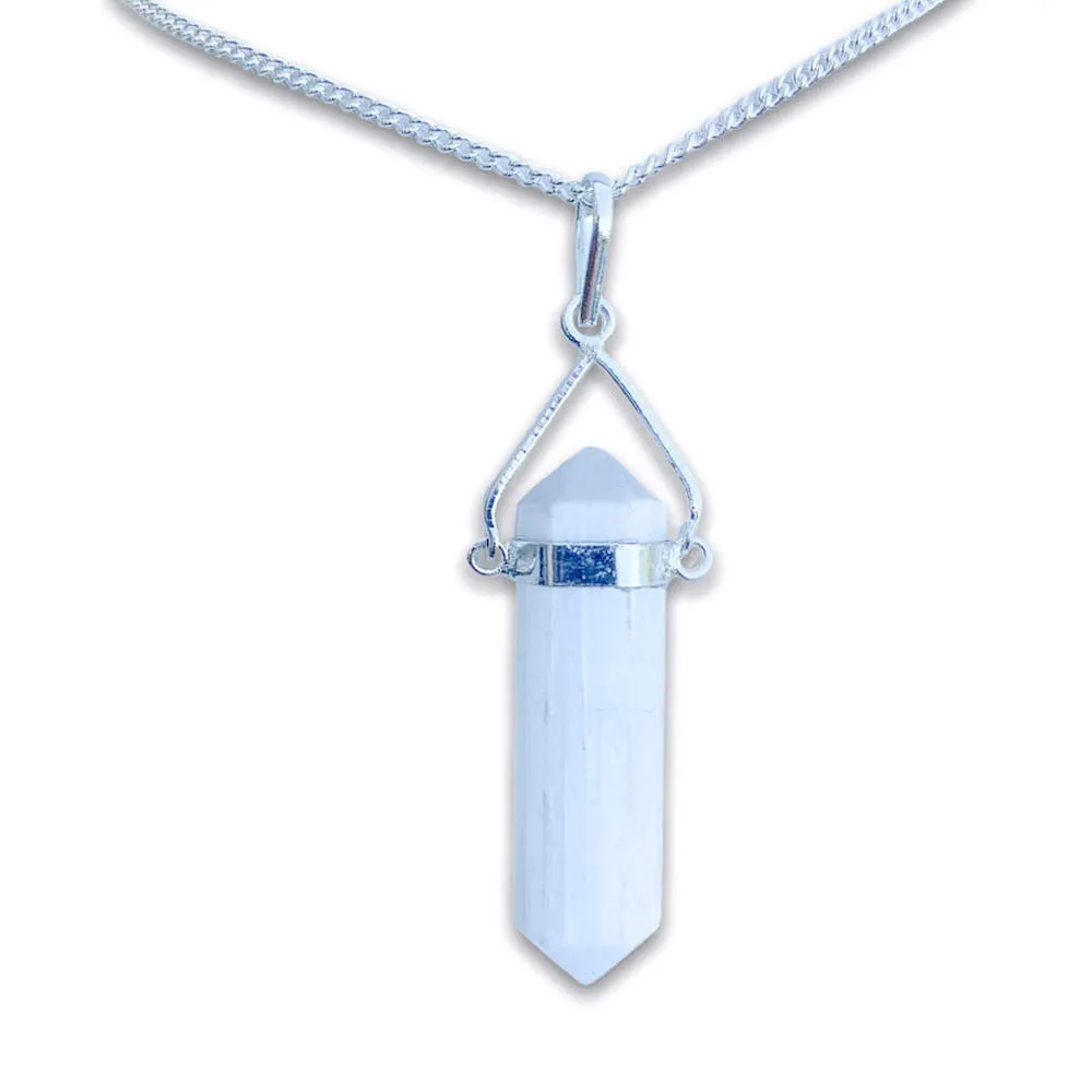 Natural Double Point Crystal Necklace