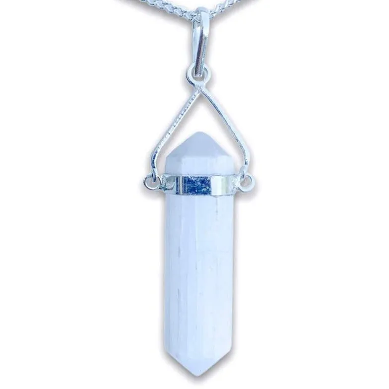 Natural Double Point Crystal Necklace