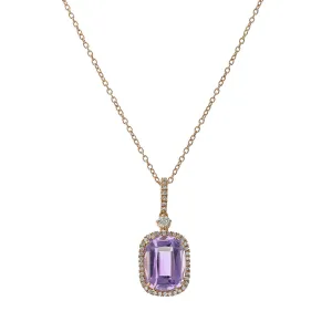Necklace with Amethyst and Diamonds