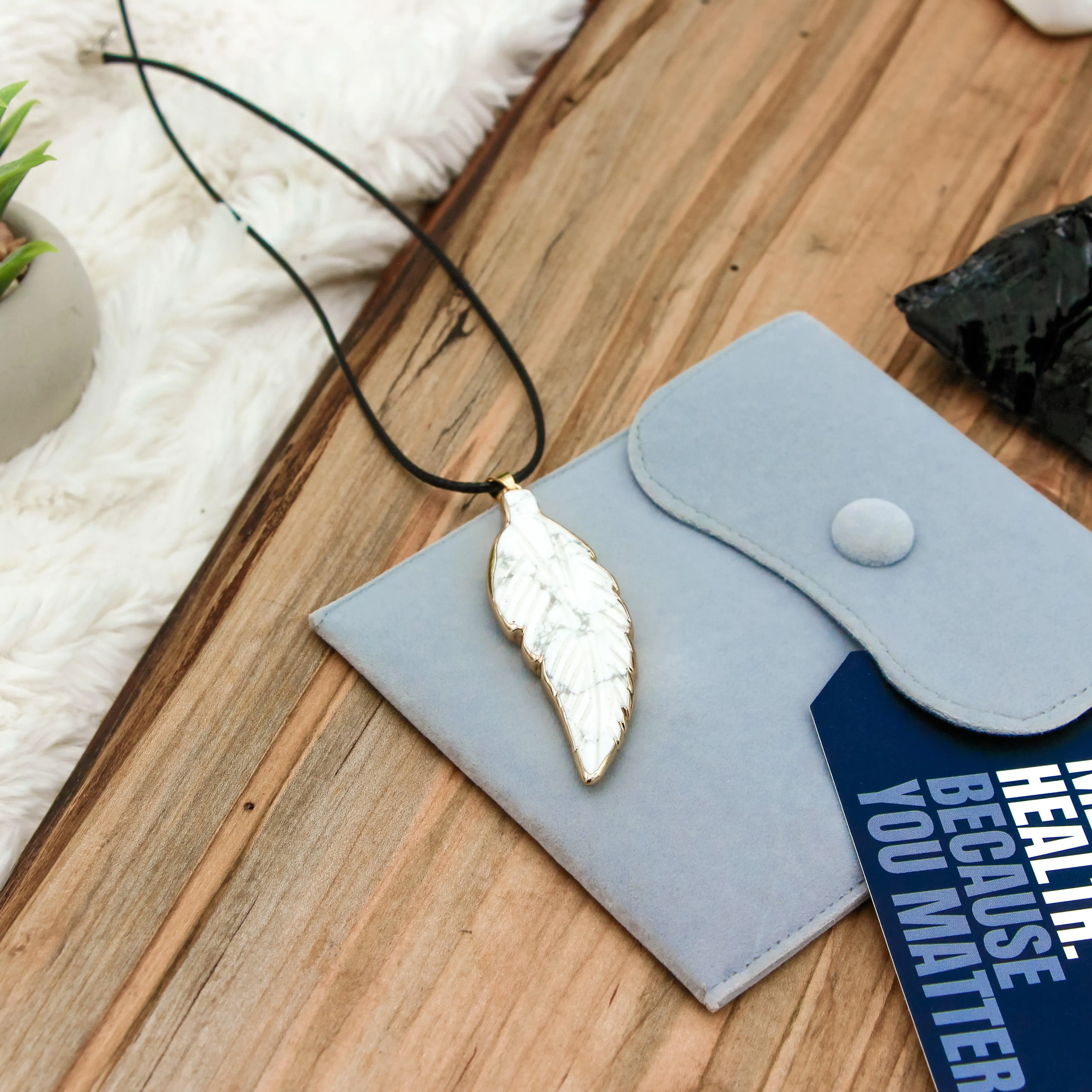 New You White Howlite Gemstone Necklace – Step Into Your Next Chapter
