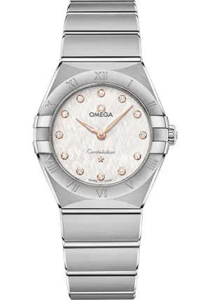 Omega Constellation Manhattan Quartz Watch - 28 mm Steel Case - Cream Silvery Dial - 131.10.28.60.52.001