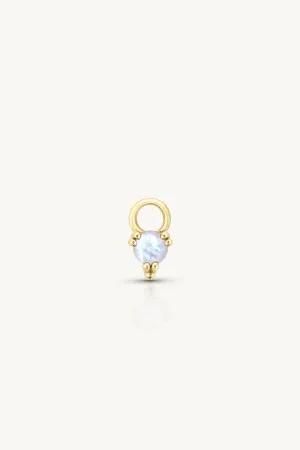 Orb Moonstone Gold Charm