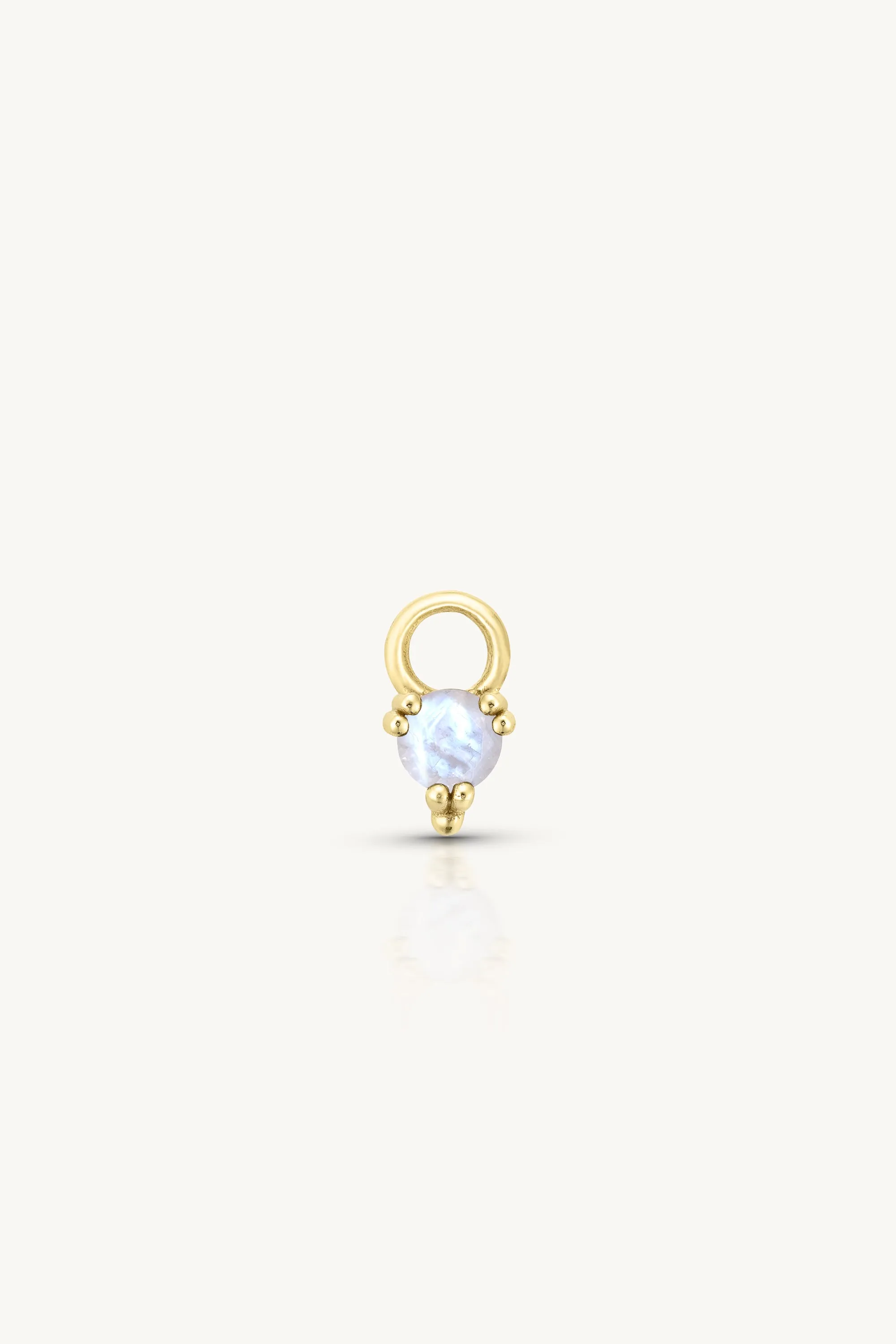 Orb Moonstone Gold Charm