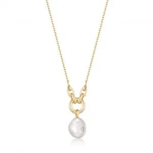 Pearl Sparkle Pendant Necklace  N043-03G