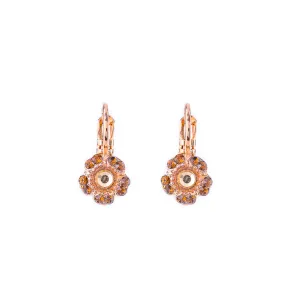 Petite Petunia Leverback Earrings in "Chai" - Rose Gold