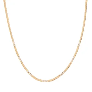 Petite Triple Domino Snake Chain Necklace