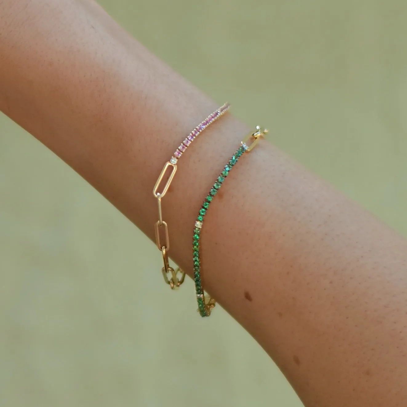 Piet Half & Half Tennis Chain Bracelet