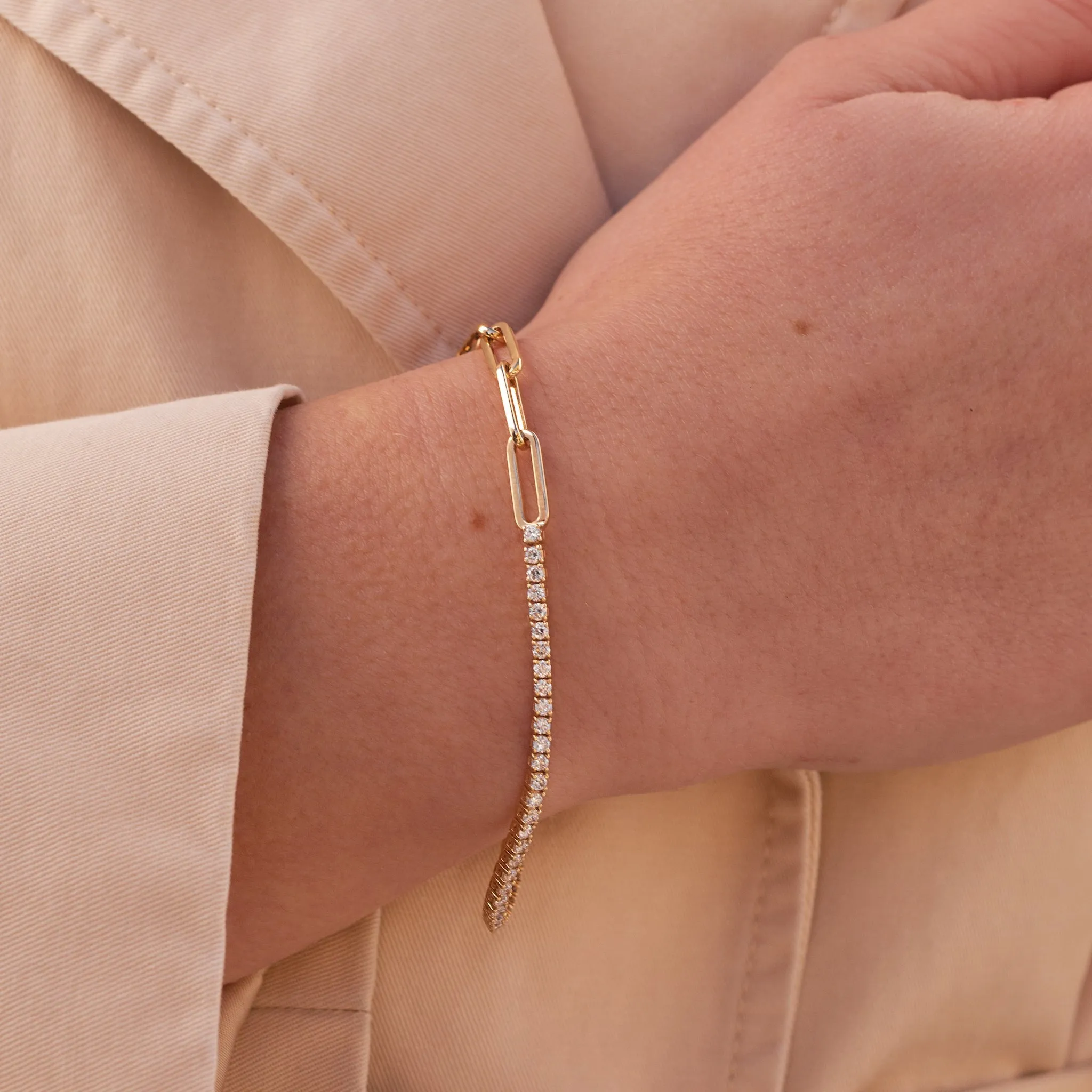 Piet Half & Half Tennis Chain Bracelet