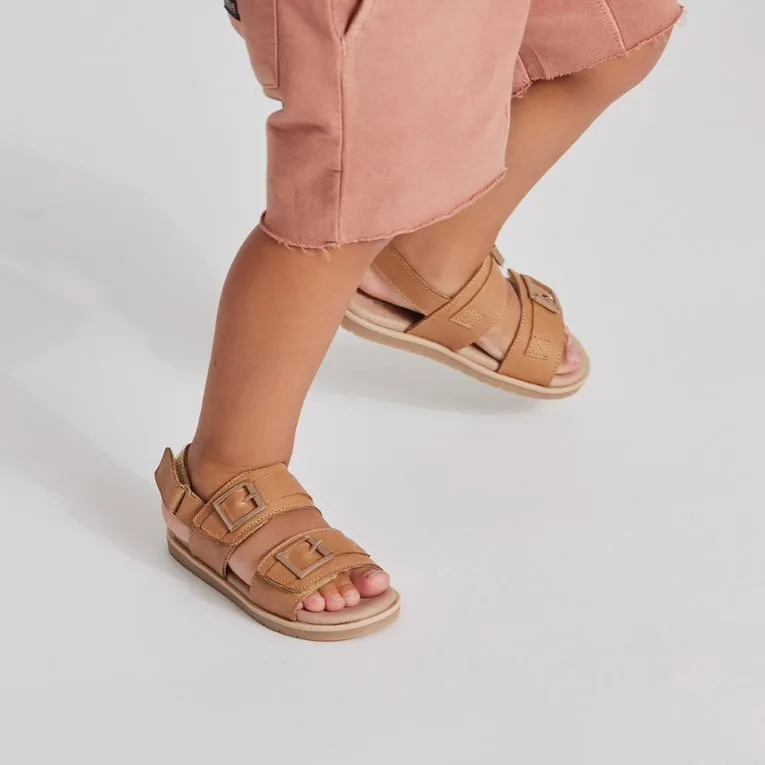 Pretty Brave Alex Leather Sandal Tan sizes 29-33