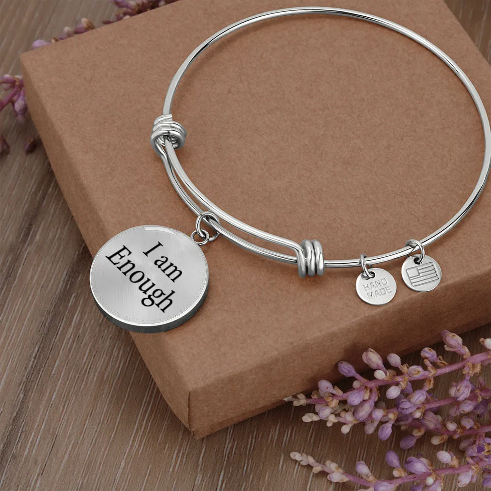 "I Am Enough" Personalized Cuff Bracelet