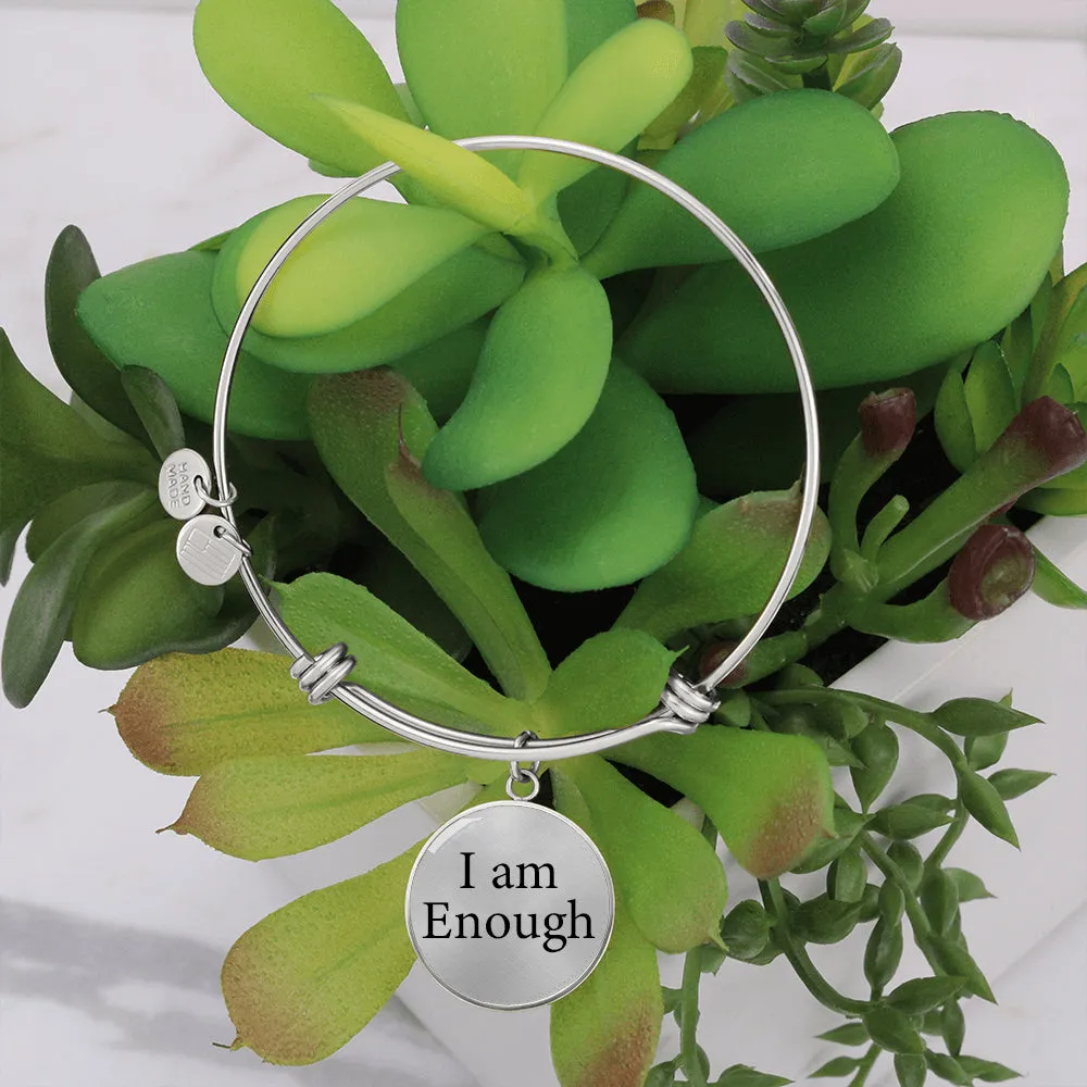 "I Am Enough" Personalized Cuff Bracelet