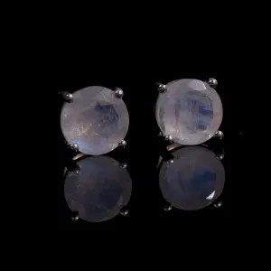 Rainbow Moonstone Studs