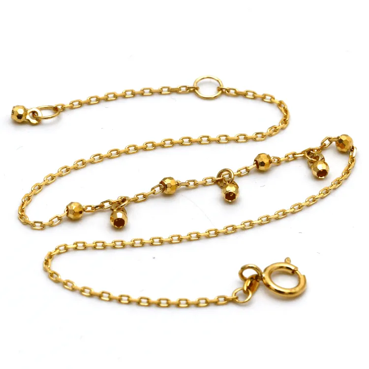 Real Gold Ball Dangler Bracelet 6265 BR1386