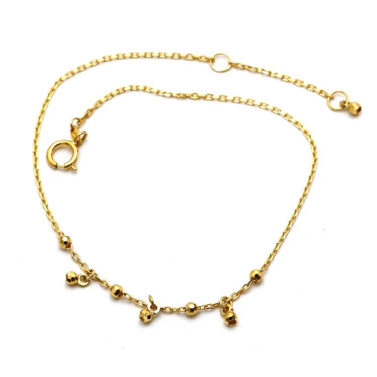 Real Gold Ball Dangler Bracelet 6265 BR1386