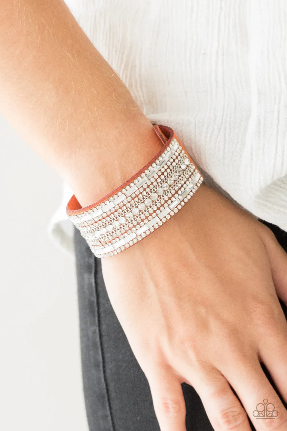 Rebel Radiance - Orange Bracelet - Paparazzi Accessories