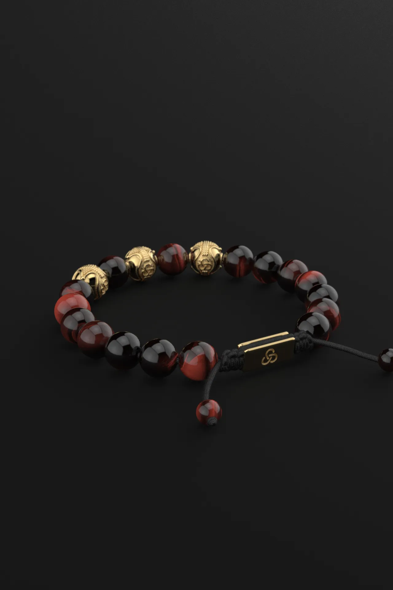 Red Tiger Eye Bracelet 10mm | Premium by Seekers Men's Jewelry