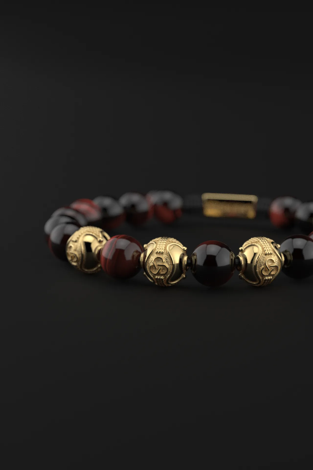 Red Tiger Eye Bracelet 10mm | Premium by Seekers Men's Jewelry