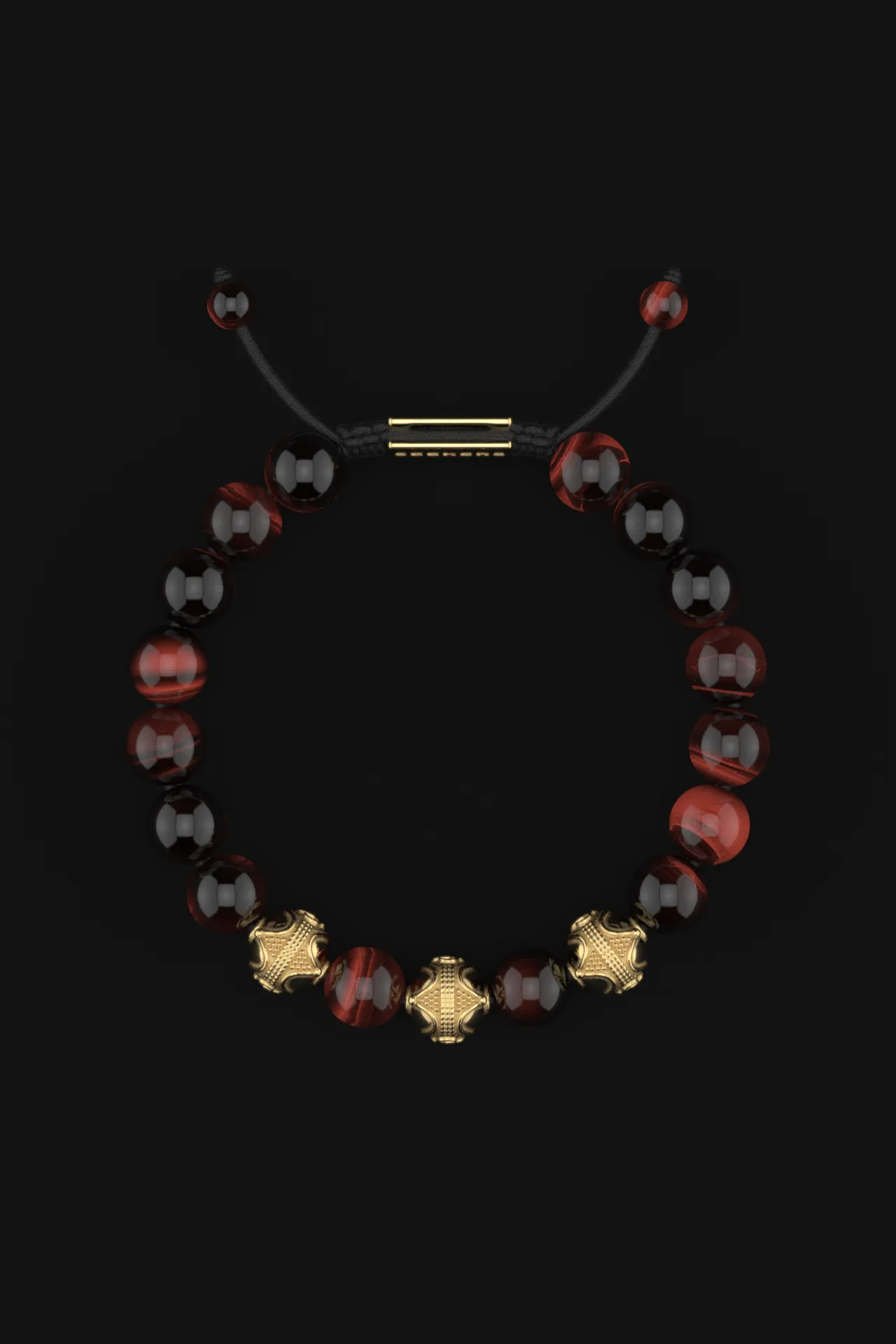 Red Tiger Eye Bracelet 10mm | Premium by Seekers Men's Jewelry