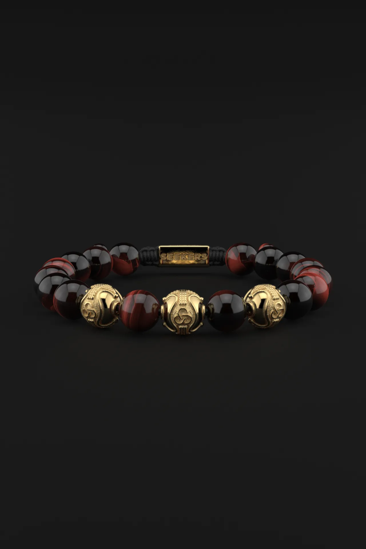 Red Tiger Eye Bracelet 10mm | Premium by Seekers Men's Jewelry
