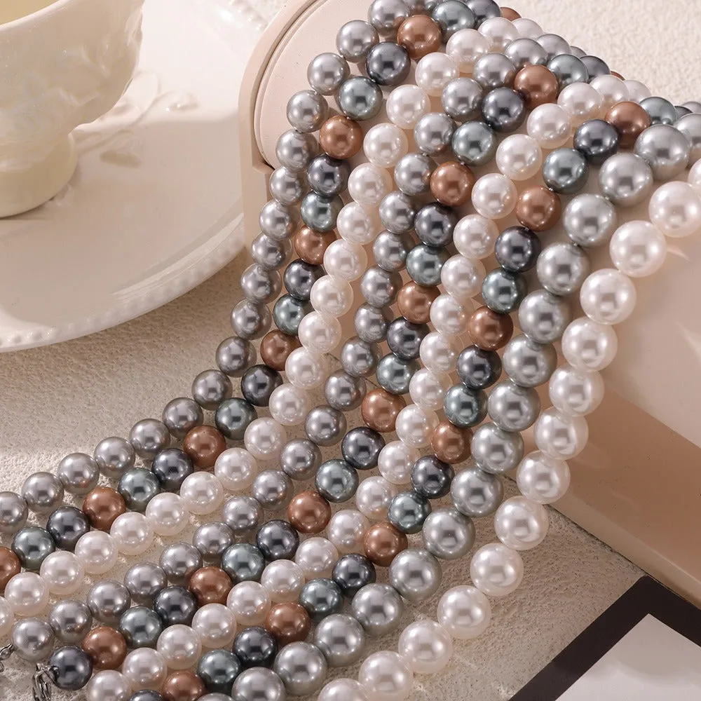 Regal Tricolor Pearl Necklace