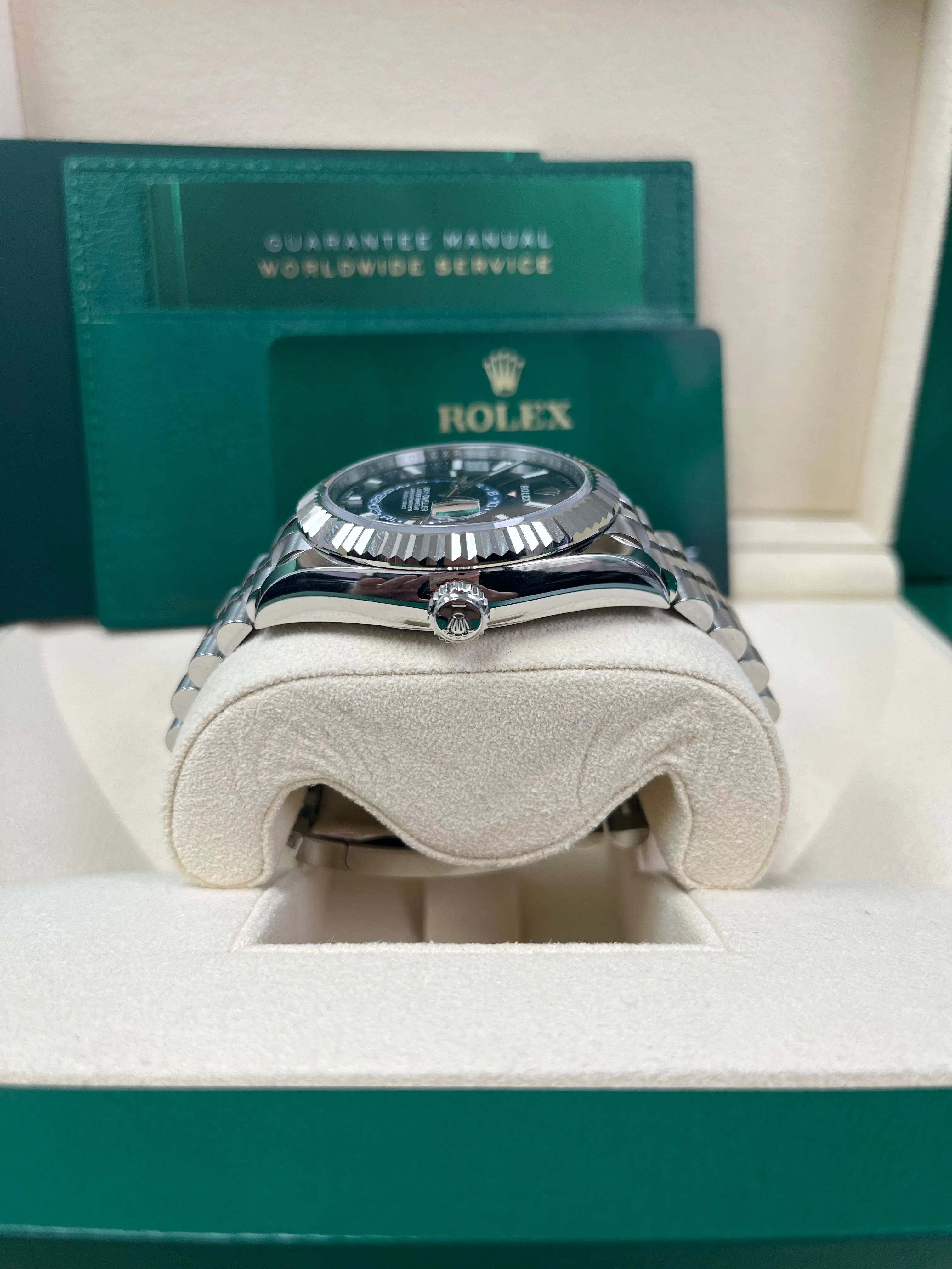 Rolex Sky-Dweller White Rolesor - Blue Index Dial - Jubilee Bracelet (Ref# 326934)
