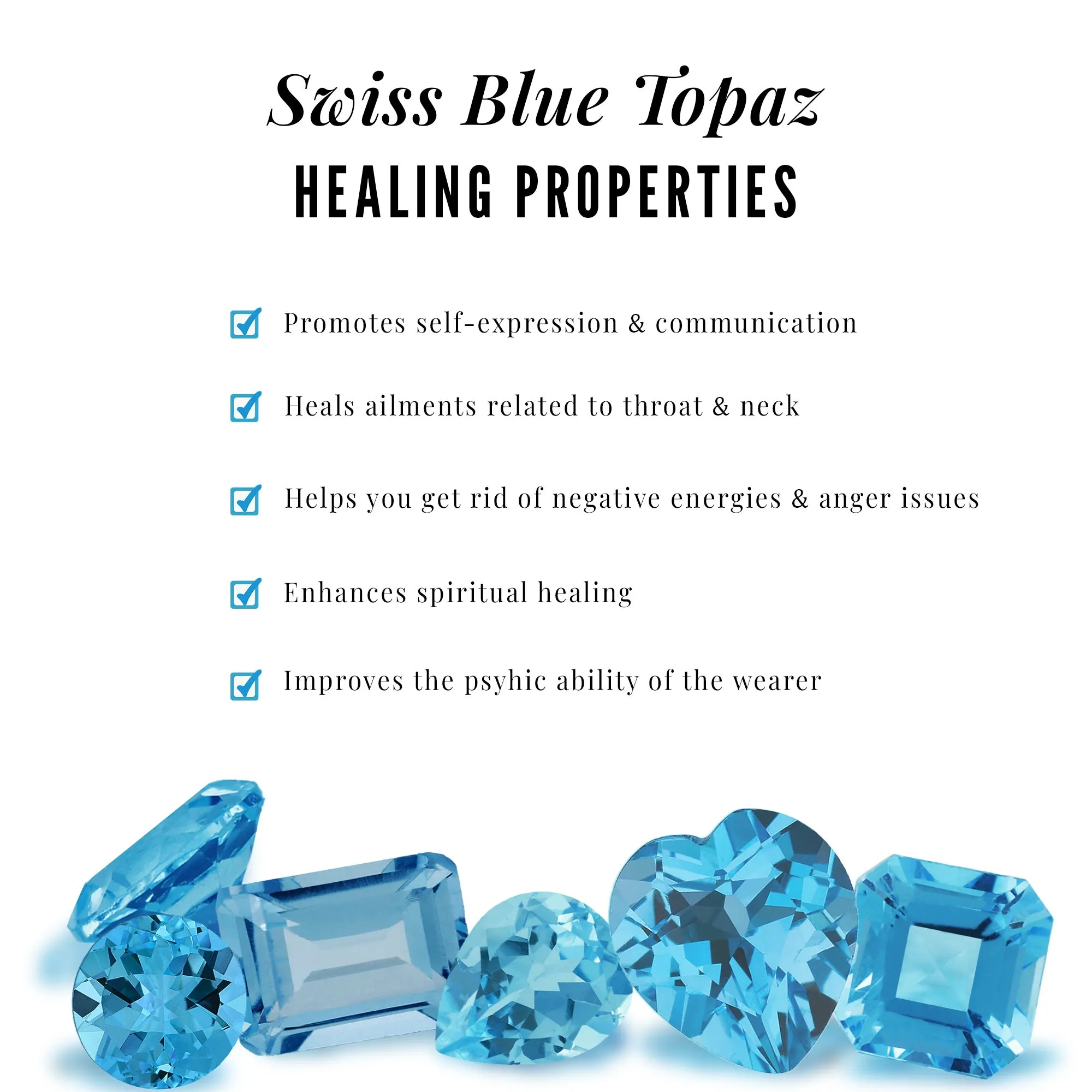 Round Swiss Blue Topaz Solitaire Stud Earrings in Bezel Setting